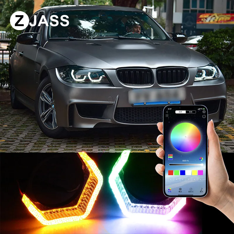 Car Led Headlight Lens Angel Eye for Bmw Acrylic Light Guide Symphony Running Daytime Running Light Turn Signal Car Accessories