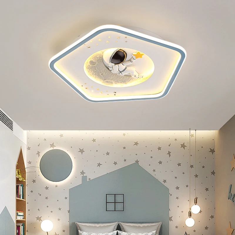 Children's Room Baby Room Ceiling Lights Pink Unicorn Blue Doraemon Astronaut Lamp Modern Warm Boy Girl Bedroom Ceiling Lamps