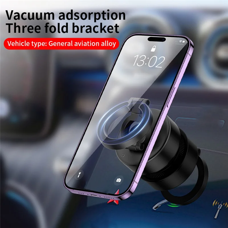 

ABKI-Intelligent Car Mount Magnetic Mobile Phone Holder Universal Adsorption Bracket Vacuum Adsorption Stable Mount