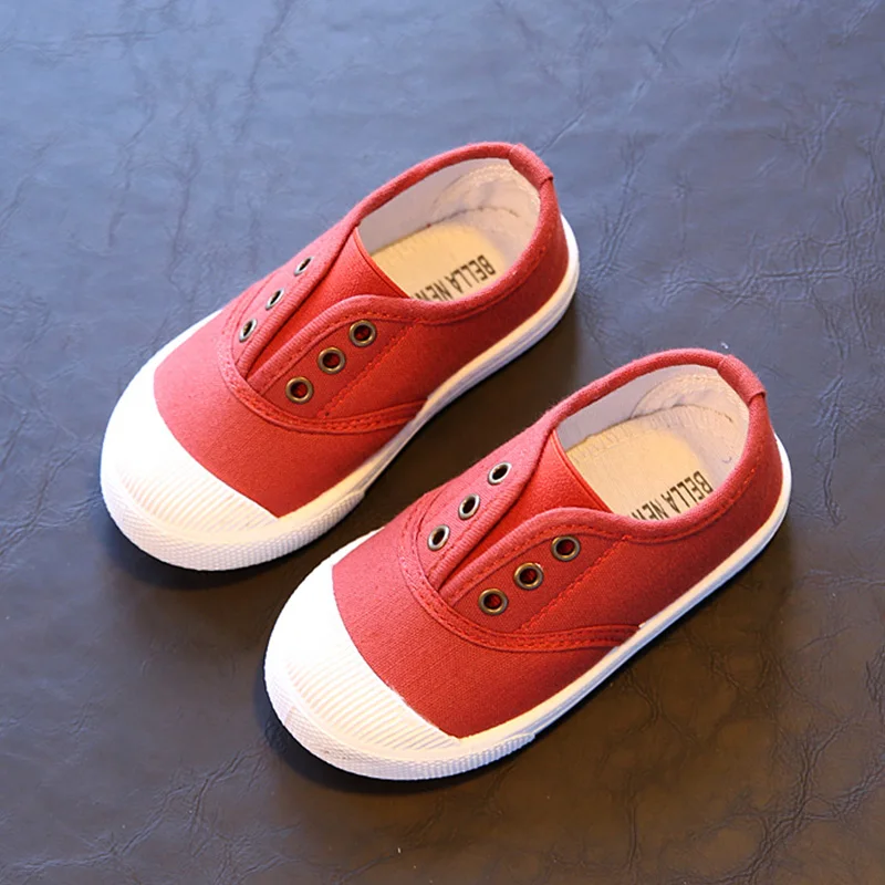2026 Spring Summer Kids Shoes For Boys Girls Insole 13.5-18CM Candy Color Children Casual Canvas Sneakers Soft Fashion Shoes