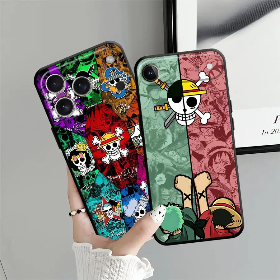 Funda para Teléfono, Carcasa para Apple iPhone 17 Pro Max XR XS MAX 12 14 Air 16 15 Pro 7 8 13 11 Anime Luffy