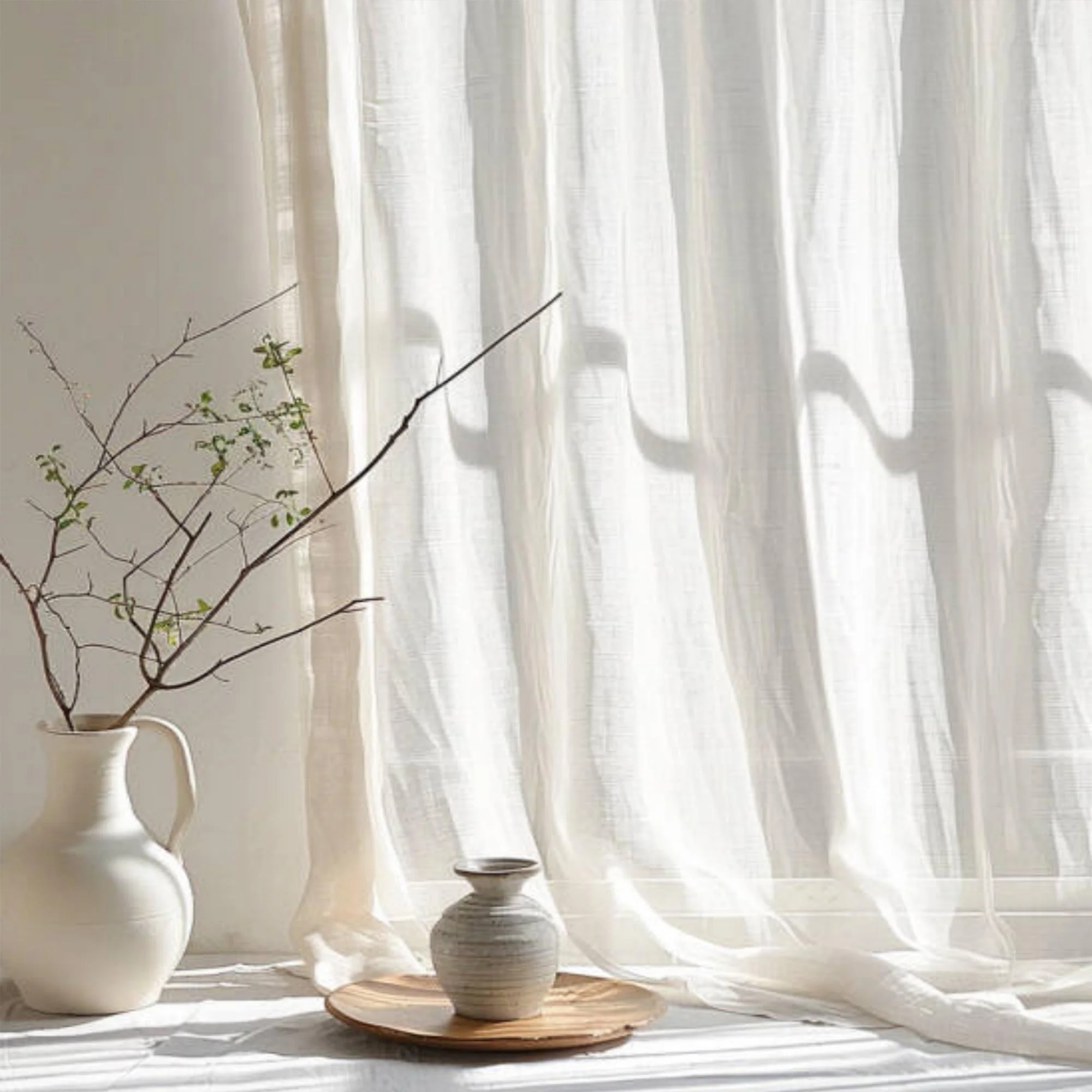 1PC Solid Color Linen Curtain, 1 Count Modern Simple Door Curtain, Window Curtain for Home Living Room Bedroom Study Room, Home