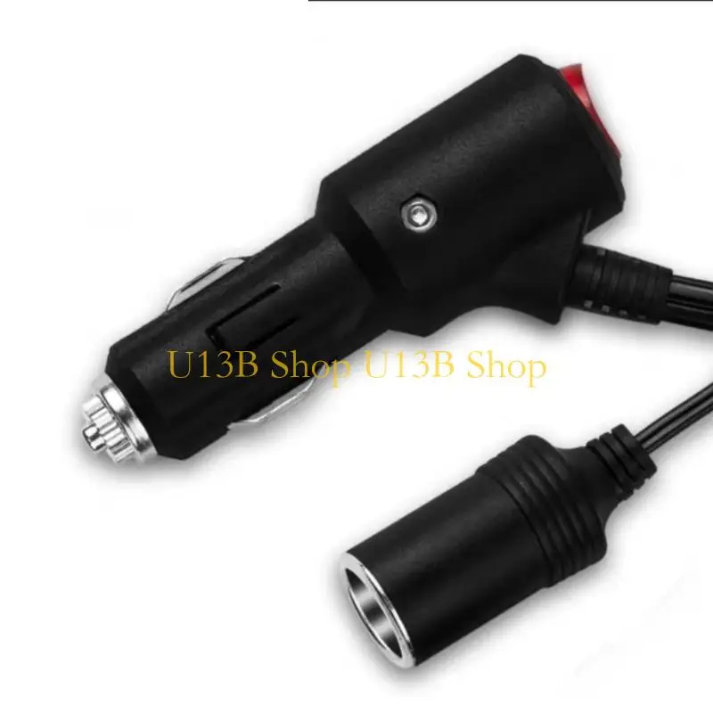 U13B 12V24V Cigarette Extender Cable Male to Female Socket Extension Cable