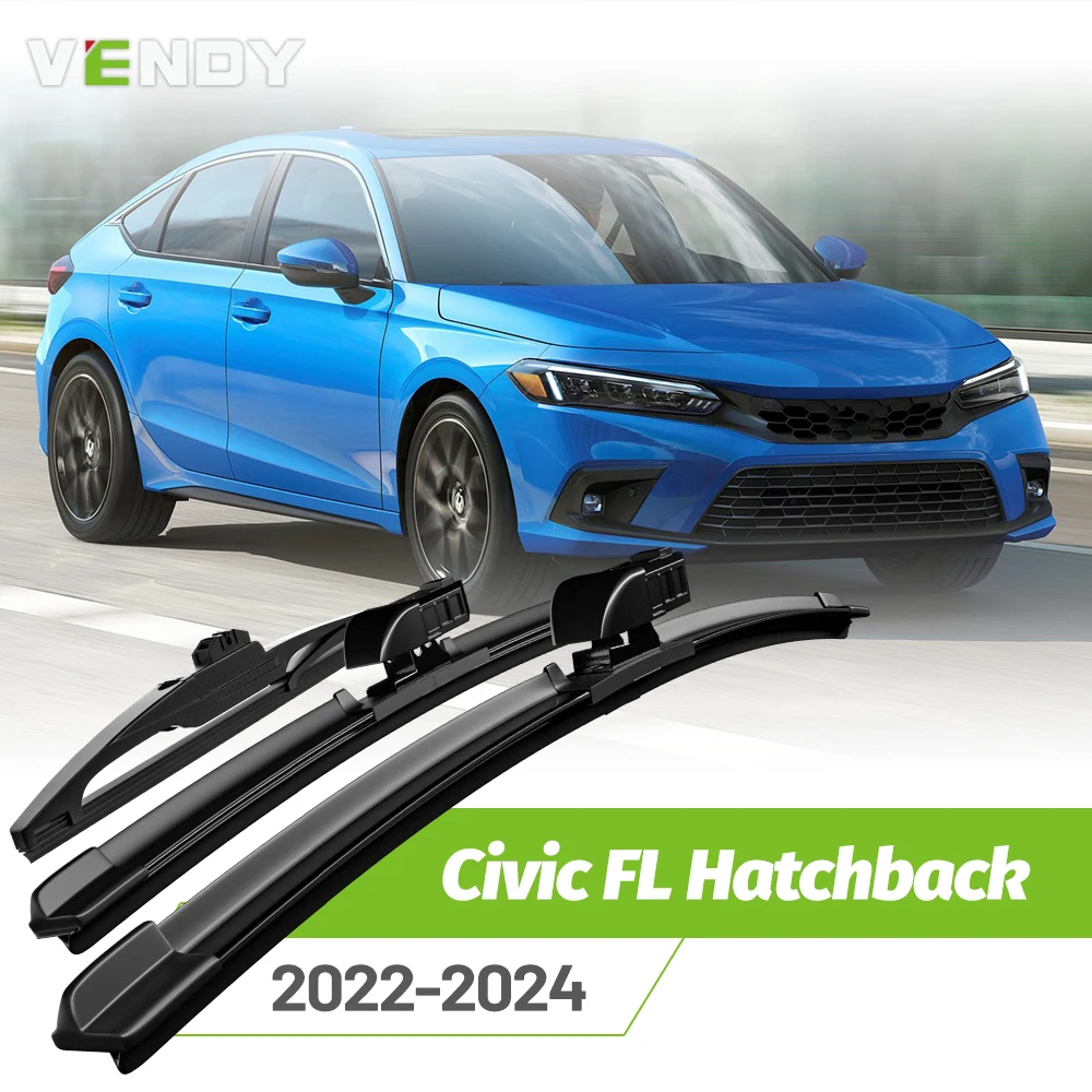 

Front & Rear Wiper Blades Set For Honda Civic FL Hatchback 2022-2024 Windshield Windscreen Window Rain Brushes 24"+19"+14"