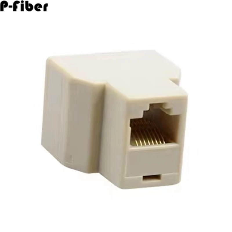 straight connector RJ45 / RJ11 100pcs 1 in 2 network 3-way network cable splitter telephone direct connect head one in two