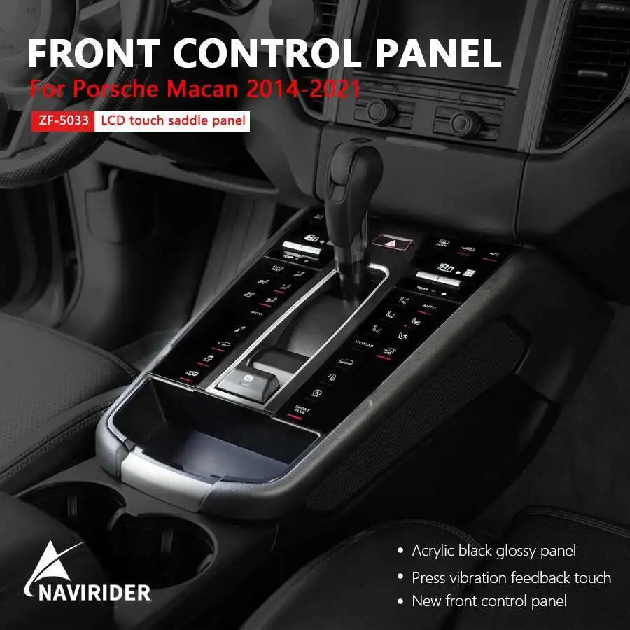 Car Digital Console Front AC Panel Full Touch 2024 Style Upgrade For Porsche Macan 2014-2021 Multimedia Player Touch Control