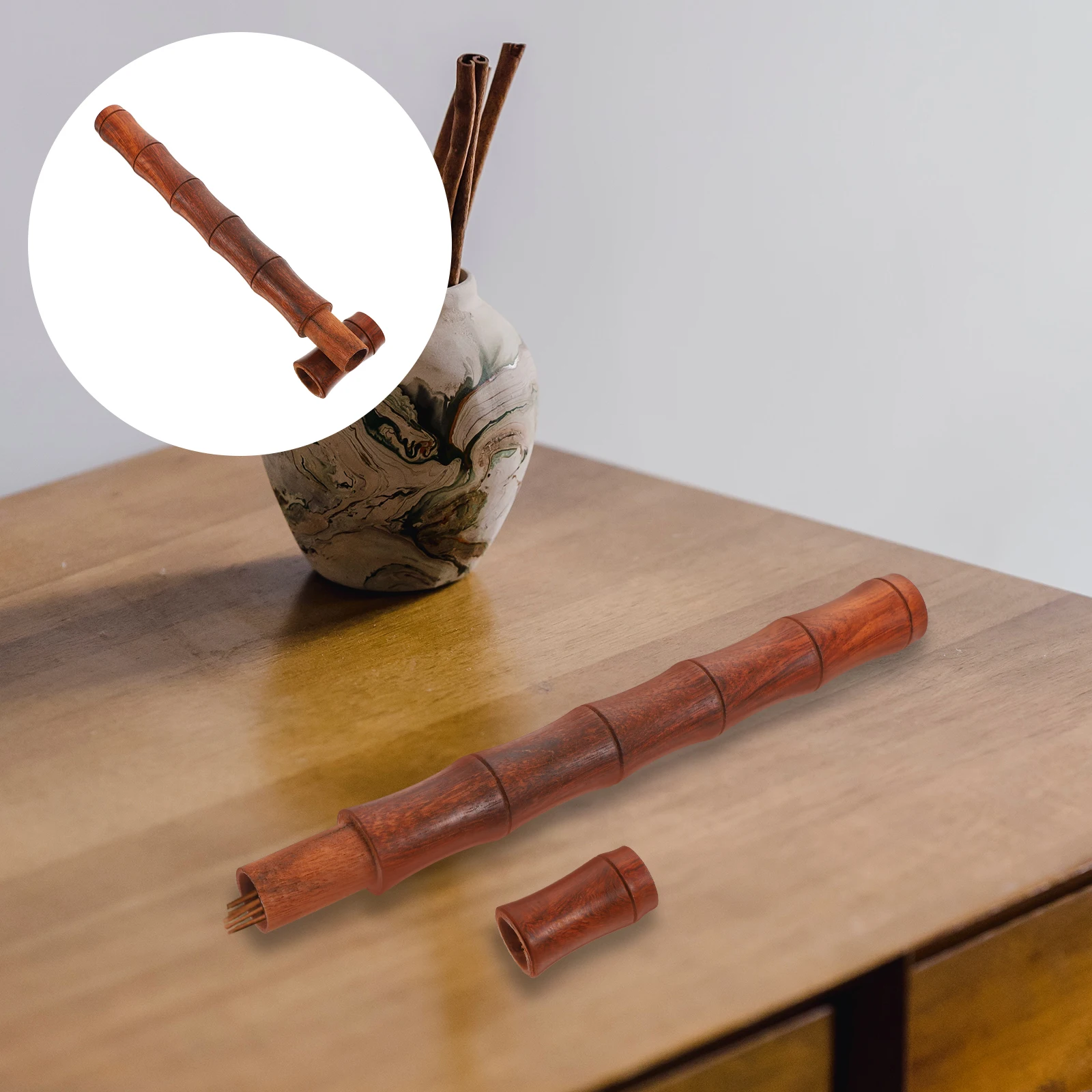 

Bamboo Agarwood Household Storage Holder Container Travel Compact Lightweight Fragrance Stick Tube Home Camping Decor