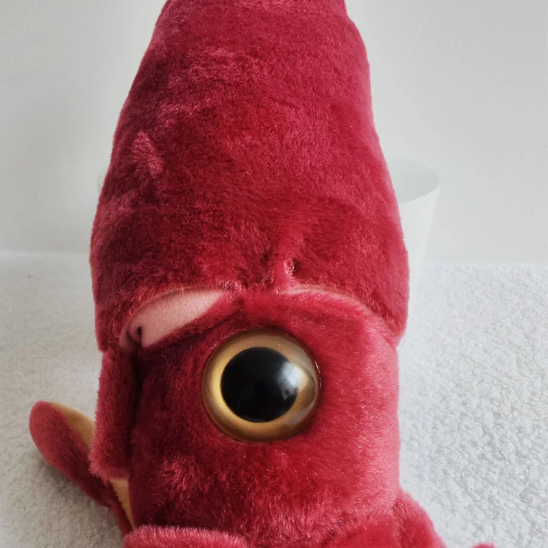 Peluche de calamar rojo simulado de 75cm, Animal relleno suave, juguete de peluche de dibujos animados, compañeros de juego para niños, regalos de cumpleaños para niños, Halloween