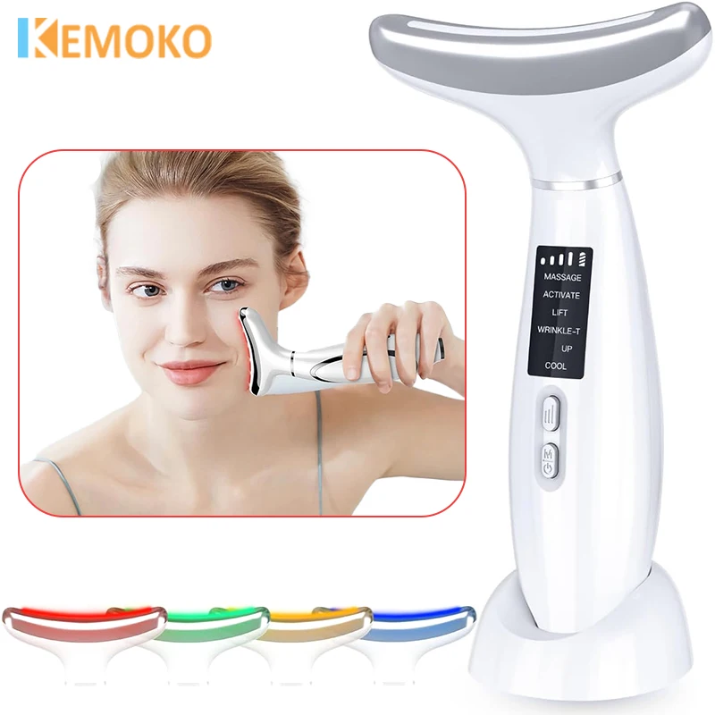 

LED Neck Face Lifting Beauty Care Device Skin Tightening Face Neck Vibration Massage Tighten Reduce Double Chin Anti-Wrinkle