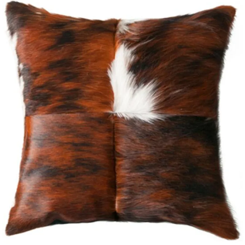 Quattro Cowhide Pillowcase 50x50cm Tricolor