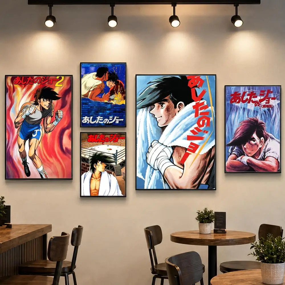 Anime Tomorrows Joe Boxing Classic Poster PP Paper Wall Art for Living Rooms Bars Cafes Stylish Home Decor Gift