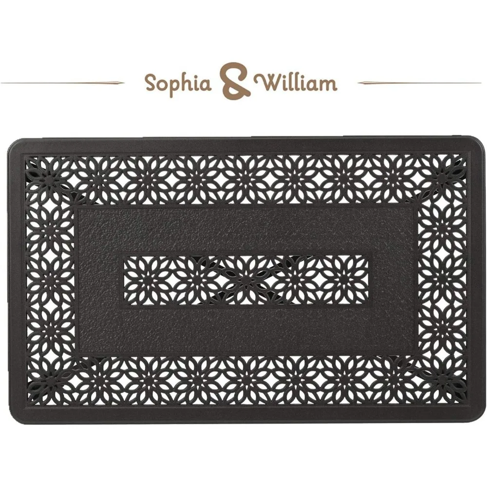 Patio Coffee Table Rectangle, Modern Outdoor Cast Aluminum Coffee Table 38.6 L x 23.0 W x 18.9 H, Brown