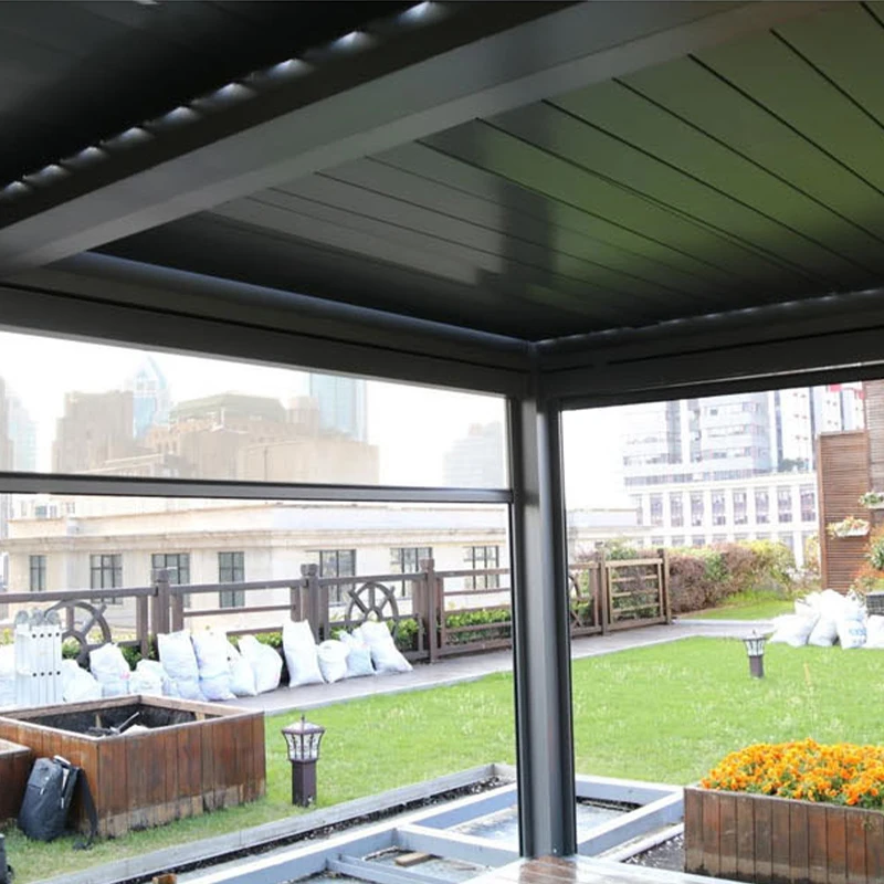 Manufacture Pergola With Roof Gazebo 10x10 Aluminium Louvre 20 Ft Foldable Container Arbor Hard Top Gazebo view 2