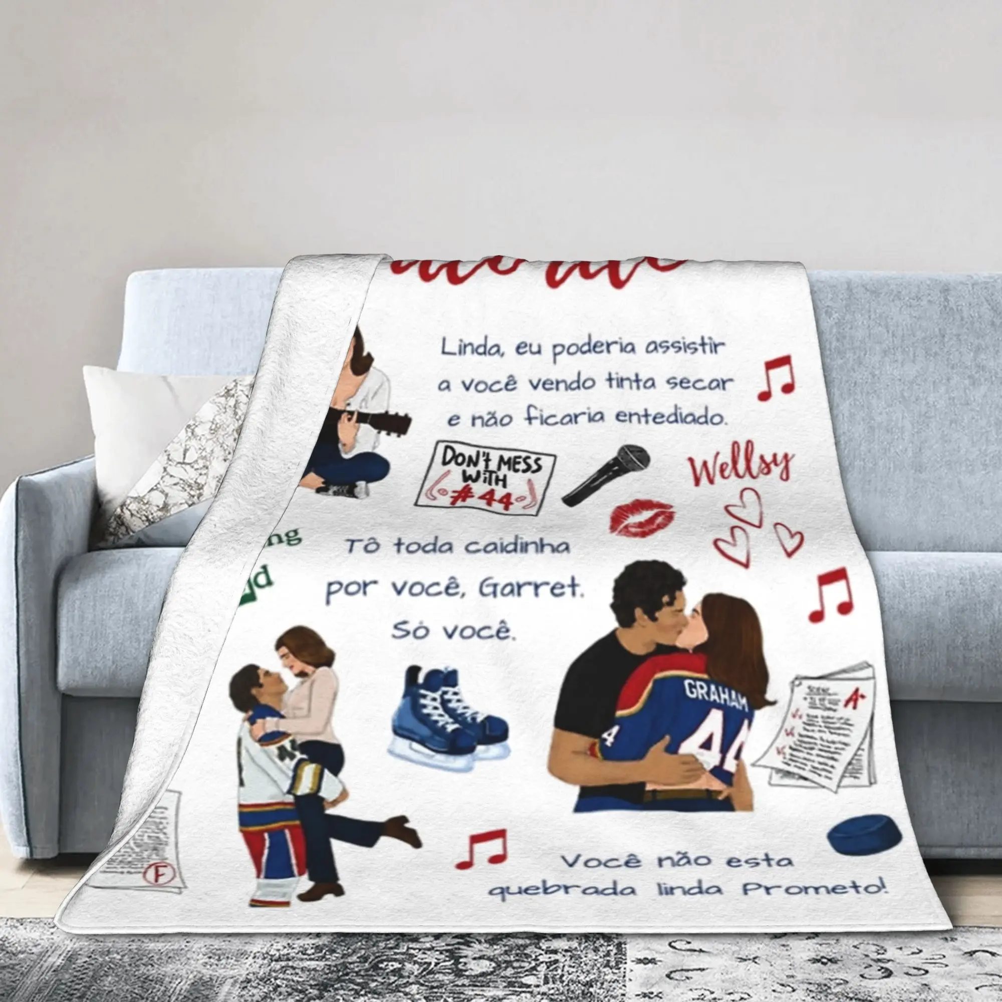 Off Campus Maria Patins Social Club Garrett Grahams Booktok Flannel Throw Blanket  Blanket for Home Office Warm Bedspread,