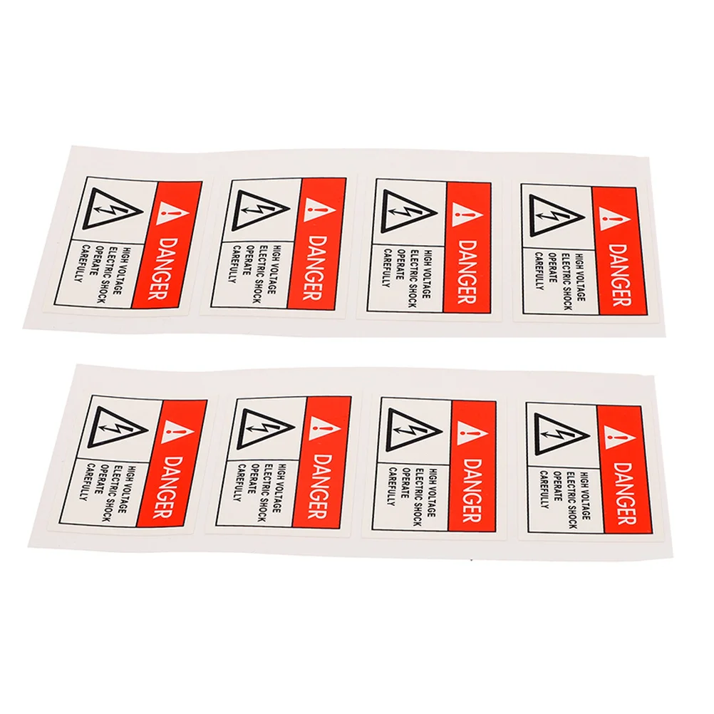 8 pcs Electric Shock Warning Labels High Voltage Safety Sign For Electrical Panel Waterproof Hazard Sticker Traffic Safety