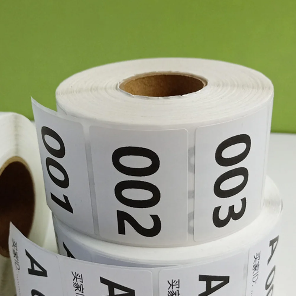 1 rol ronde nummerstickerstickers warmtekleefstof voor inventaris magazijnmachine organisatie kleine nummerslabels