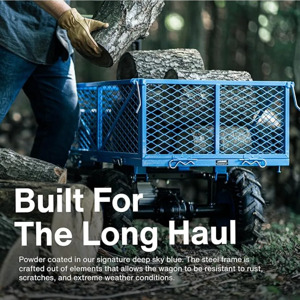 جودة عالية - عربة أدوات كهربائية، عربة طاقة تعمل ببطارية الرصاص الحمضية بقدرة 500 رطلاً وسحب 1000 رطل، شديدة التحمل