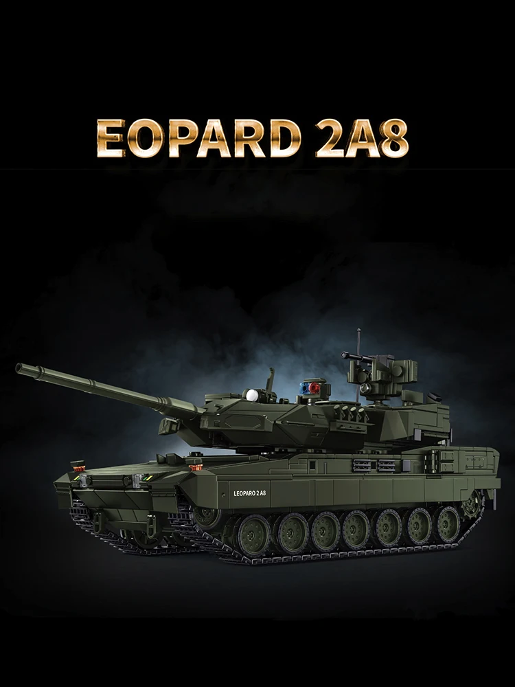 2300+Pcs 2A8 MOC Building Blocks Tank Model Educational DIY Bricks Army Armored Vehicle Assembly Toy Holiday Gift Cool Ornaments