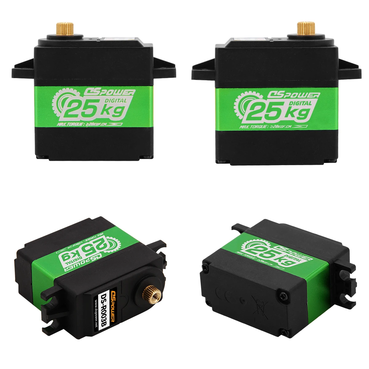Dspower 25kg 35kg metal engrenagem digital servo 180/300 graus metade caixa de alumínio para 1/8 1/10 rc carro robô wltoys scx10 trx4 rastreador