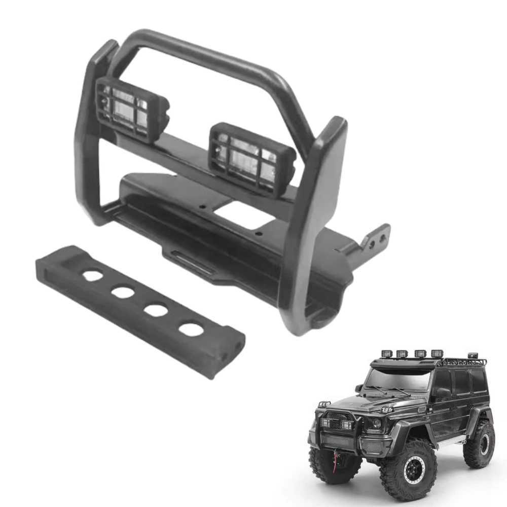 1/10 Crawler Truck Front Bumper and Spotlight for Traxxas trx4 Benz G500 4x4 Off Road 1/10 RC Car Upgrade part