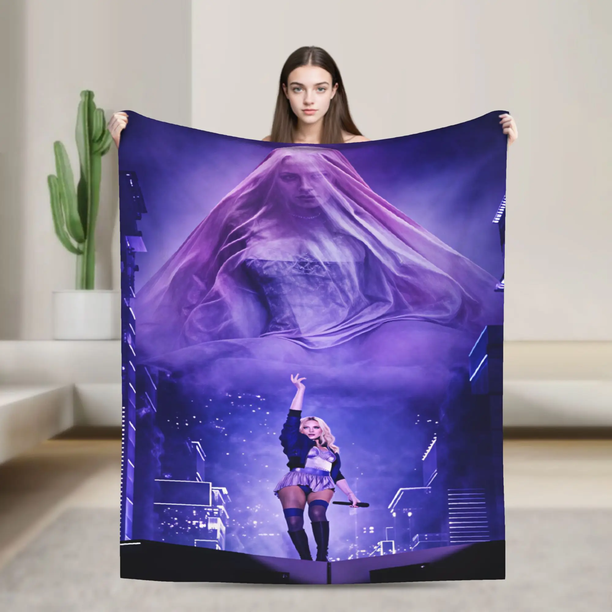 M-Madonnas Confessions II Album Flannel Blanket Winter  Soft Bedding Throws for Students Outdoor Bedspread Sofa Bed Cover