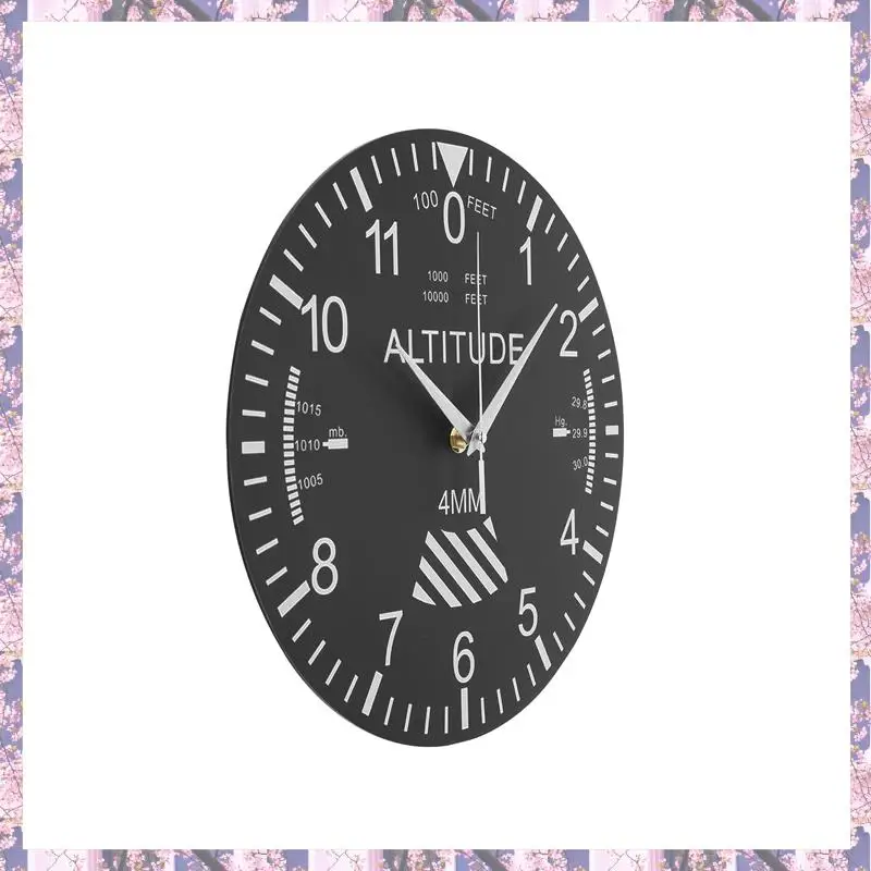 2025 Trend Altimeter Wall Clock Tracking Pilot Air Plane Altitude Measurement Modern Wall Watch Classic Instrument Home Decor