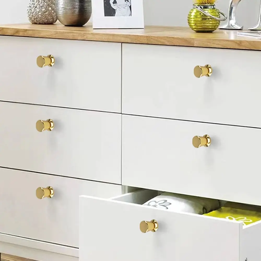 Simple Knurled Cabinet Drawer Knob Gold Single Hole Design Door Handle Modern Portable Furniture Accessories for Home