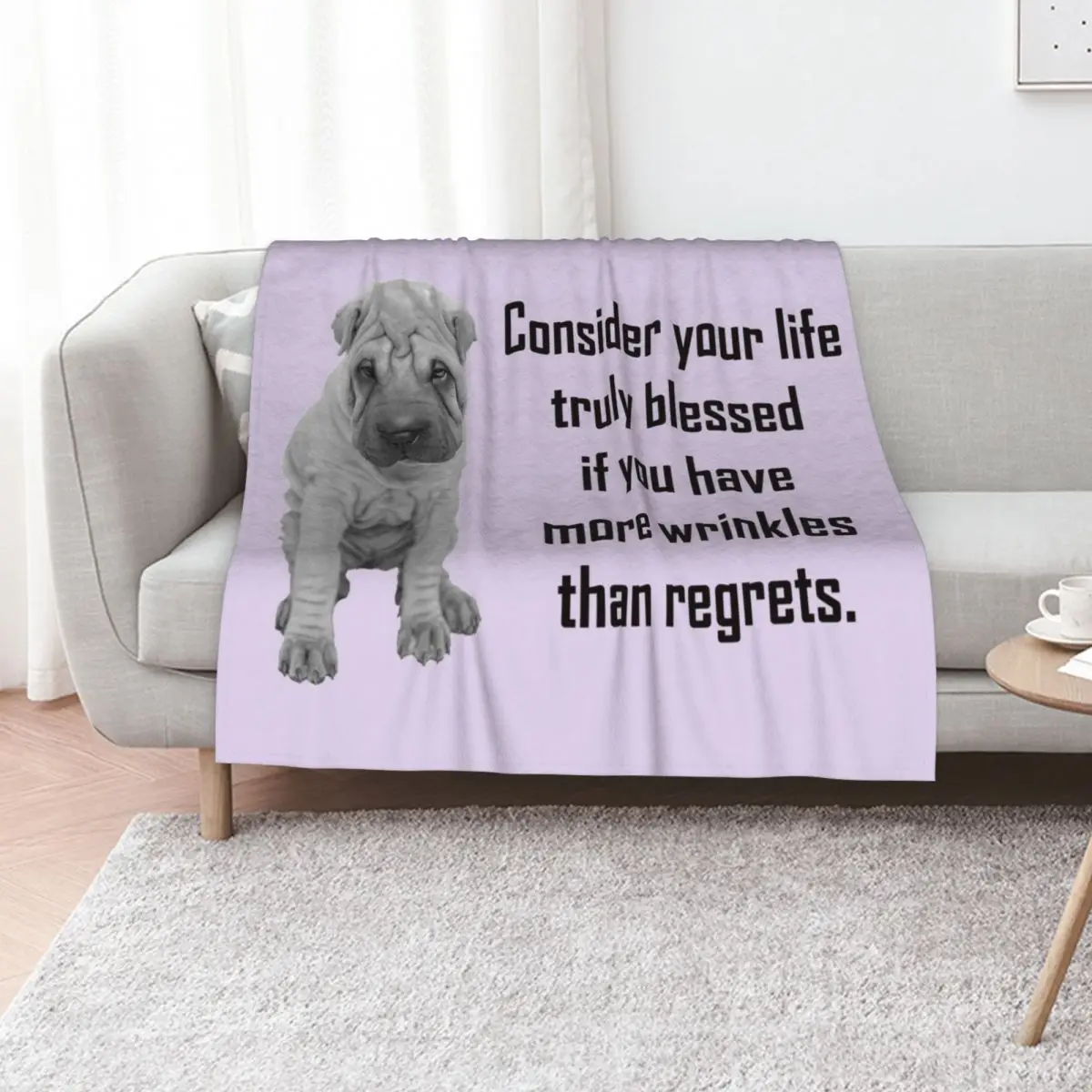 Consider your life truly blessed if you have more wrinkles than regrets Throw Blanket Softest Plush Stuffeds decorative Blankets