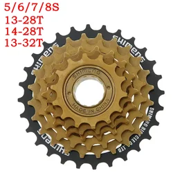 MTB 5/6/7/8 28T 32T Speed Folding Road Bike Rotary positioning Freewheel Variable Speed Gear 34mm Inch Thread Bike parts