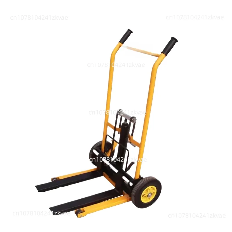 200kg Load-Bearing Forklift Portable Manual Handling Stacker Light and Small Household Lift Truck Folding Flat Tiger Cart