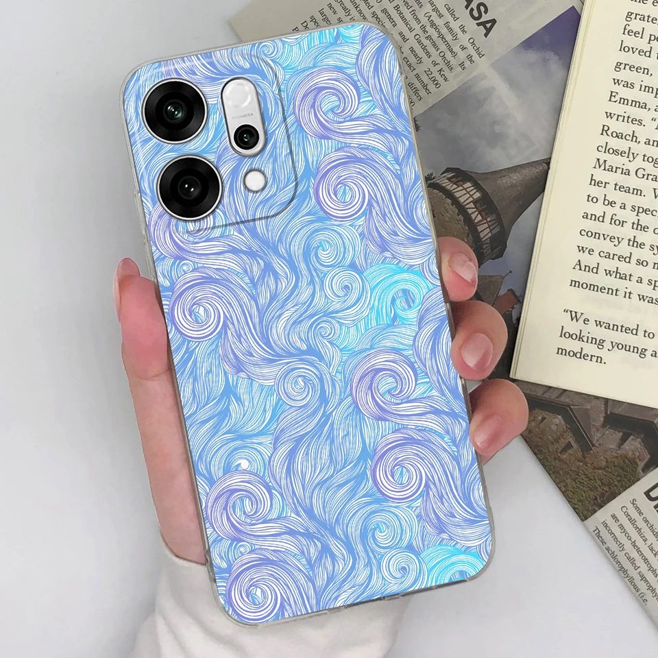 حافظات لهاتف OPPO Reno14 14Pro 14F فتاة قطة جميلة إبداعية متينة مقاومة للصدمات غلاف شفاف لهاتف OPPO Reno 14 Pro Reno14 F Capinha
