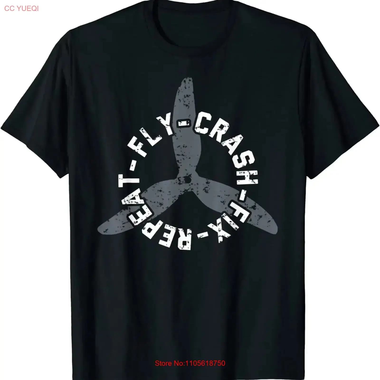 Fly Crash Fix Repeat Funny Drone Racing FPV Quad Pilot T Shirt Size S 5XL vintage Washed Stylish Slightly Soft