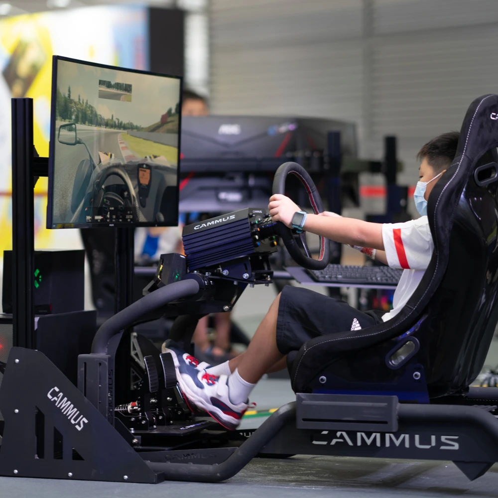 CAMMUS Racing Simulator Direct Drive Wheelbace Gaming Steering Wheel and Pedals PC Game Sim Driving Simulator Kit