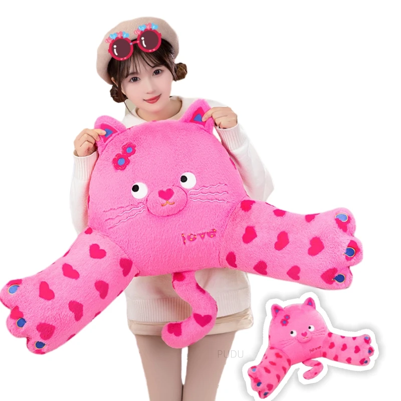 

Funny 85X40cm Creative Stuffed Animal Cat Love Spot Cat-waist Cushion Office Home Throw Pillow Decor Girls Xmas Birthday Gifts