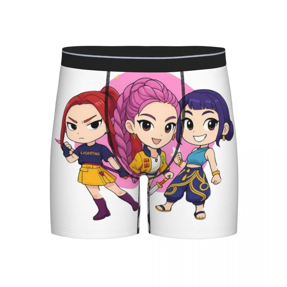 

Long Boxer Underpants Shorts Huntrix Kpop Demon Hunters Panties Men Ventilate Underwear for Homme Man Boyfriend Gifts