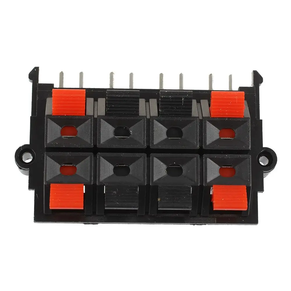 Super Sale 2Pcs 64x40x20mm 8 Positions Push in Jack Spring Load Speaker Terminals