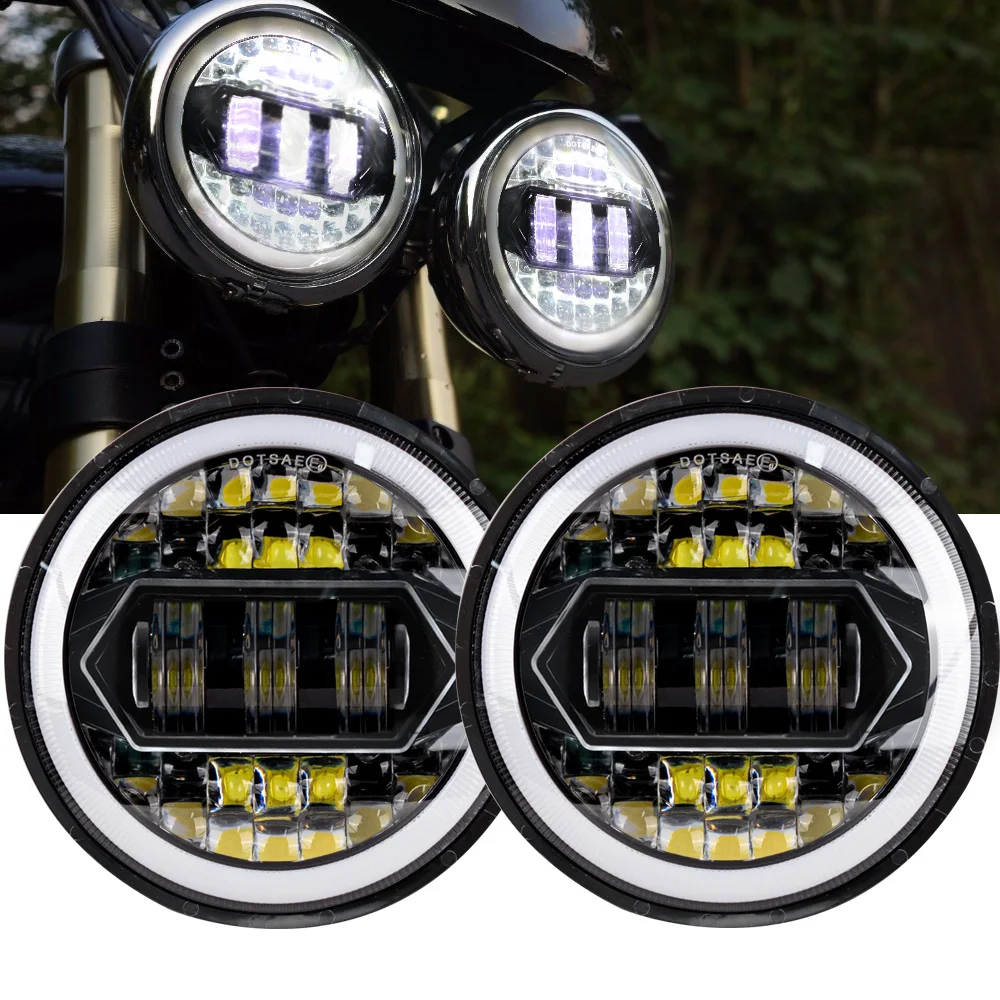 

Мотоциклетная фара для Triumph Rocket iii 3 Thunderbird 40 Вт, белое кольцо Halo, 5,75 дюйма, светодиодная фара, аксессуары для мотоциклов
