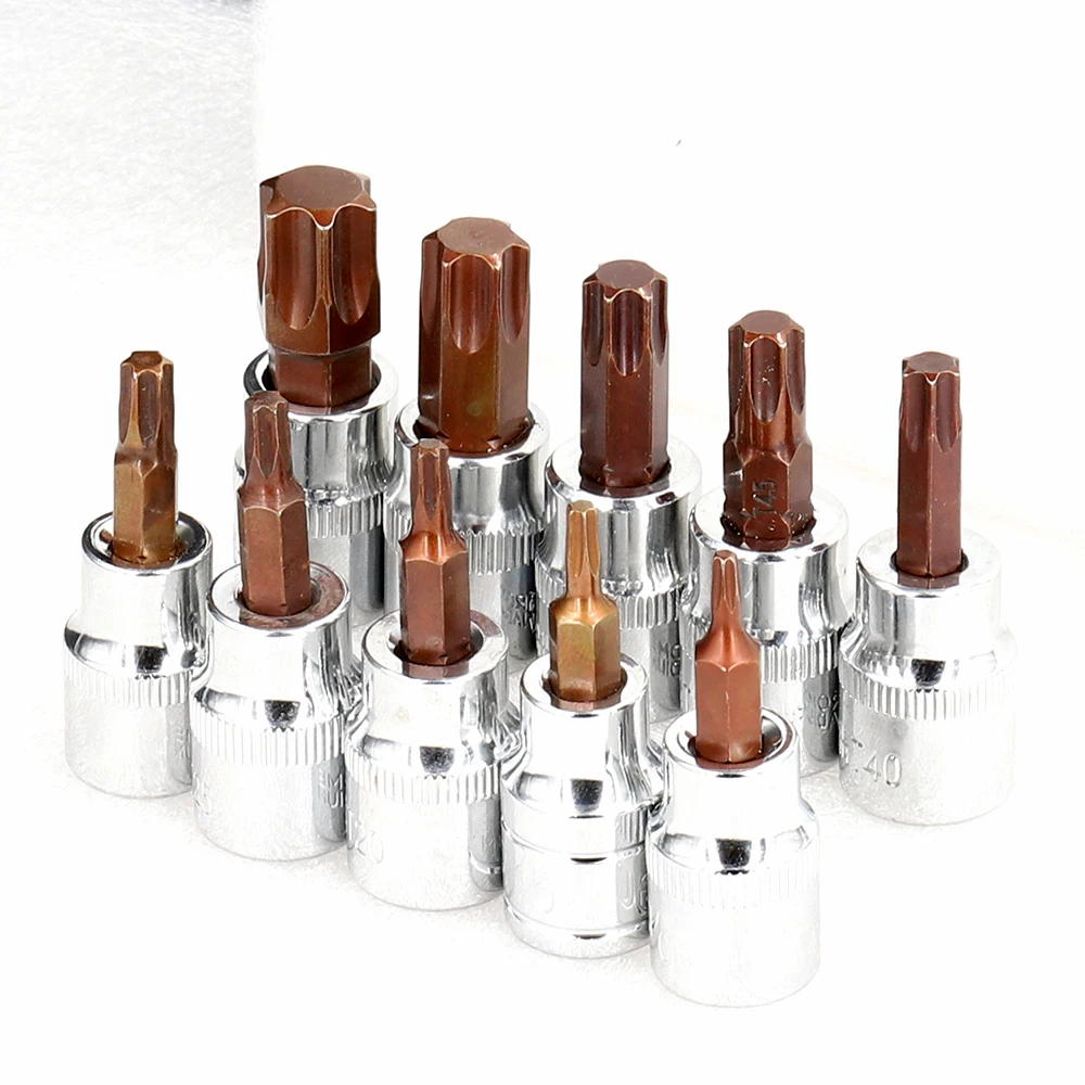 1Pc 3/8 Inch 10mm Torx Screwdriver Bit Tools T10 T15 T20 T30 T40 T45 T50 T55 T60 long 49mm