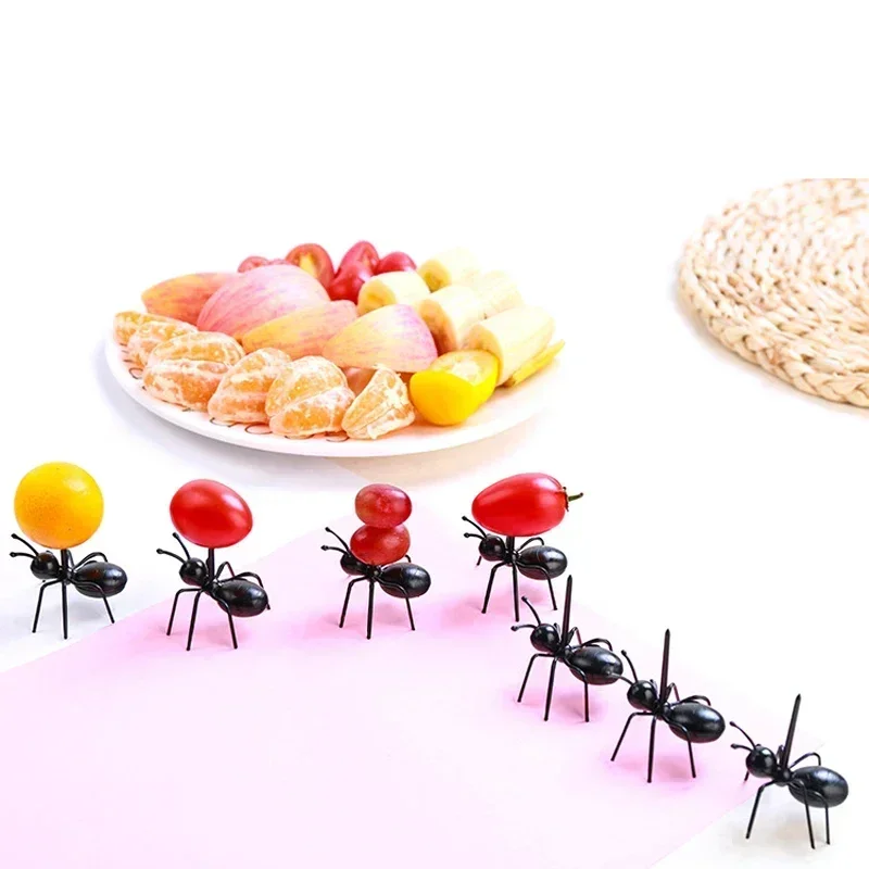 12pcs Ant Toothpicks Fruit Dessert Fork, Reusable Ant Food Pick, Animal Appetizer Forks For Snack Cake Dessert