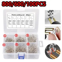 800/600/100PCS  Automotive Plastic Repair Welding nail Hot Welding  Stapler 6style Mix With Box Plastic Welding Gun Parts