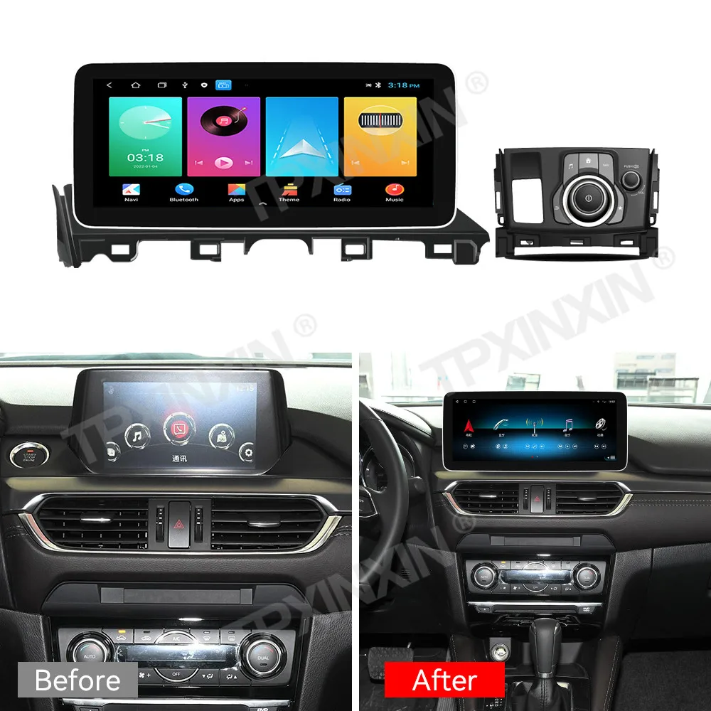 12.3 Inch Android 12 For Mazda Atenza 2017-2018 Car Radio Autoradio Stereo Multimedia Player 2Din GPS