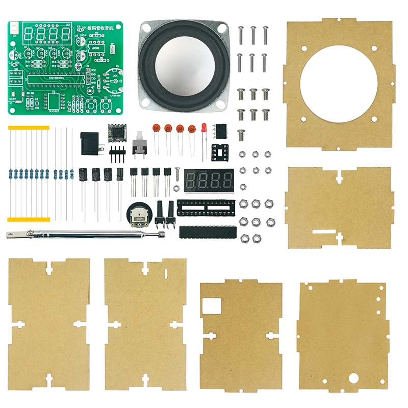 Digital Tube Display Radio DIY Kit FM Digital Radio Electronic Welding Loose Parts