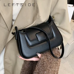 LEFTSIDE Small Shoulder Bags for Women 2024 Spring New Korean Fashion Trend Designer Crossbody Bag Handbags and Purses