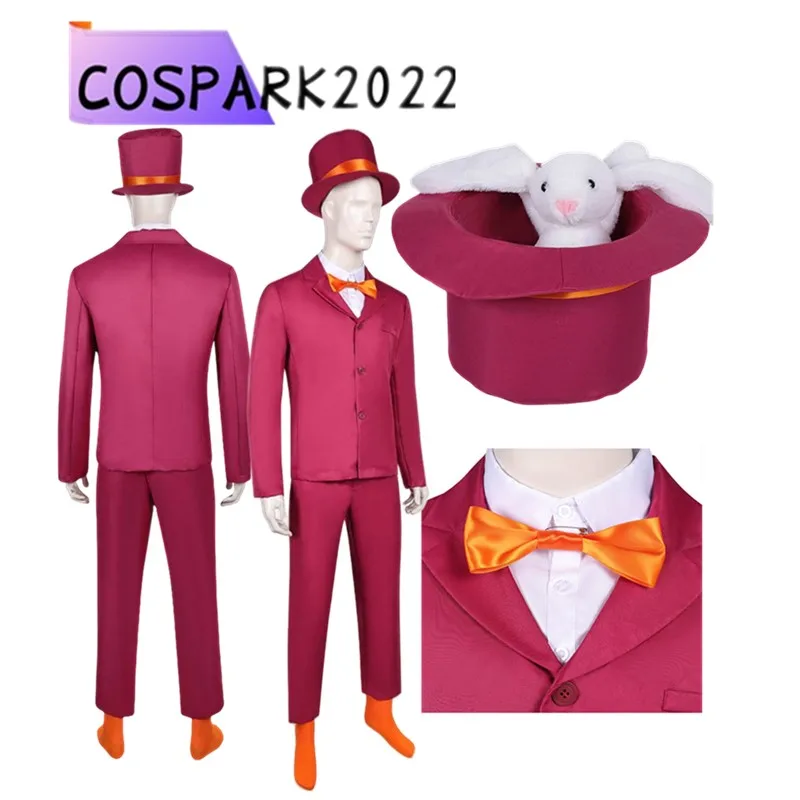 

Disguise Adult Illusionist Cosplay Costume Magician Men Coat Pants Magic Hat Outfits Halloween Fantasia Carnival Party Suit