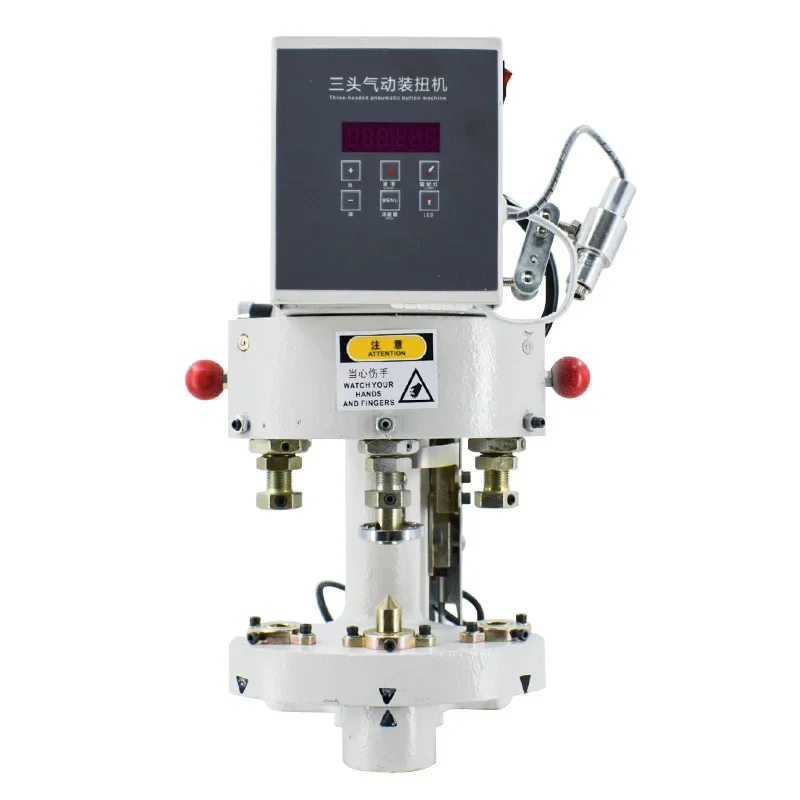 Machine à boucle pneumatique à trois têtes, comptage automatique avec fonction de retard, anti-batteur de sécurité, nouvelle boucle pneumatique