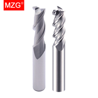 MZG 2 3 Flute HRC55 Non-Ferrous Aluminum Copper Wood Milling Cutter Alloy Carbide Tool Tungsten Steel CNC Lathe End Mill