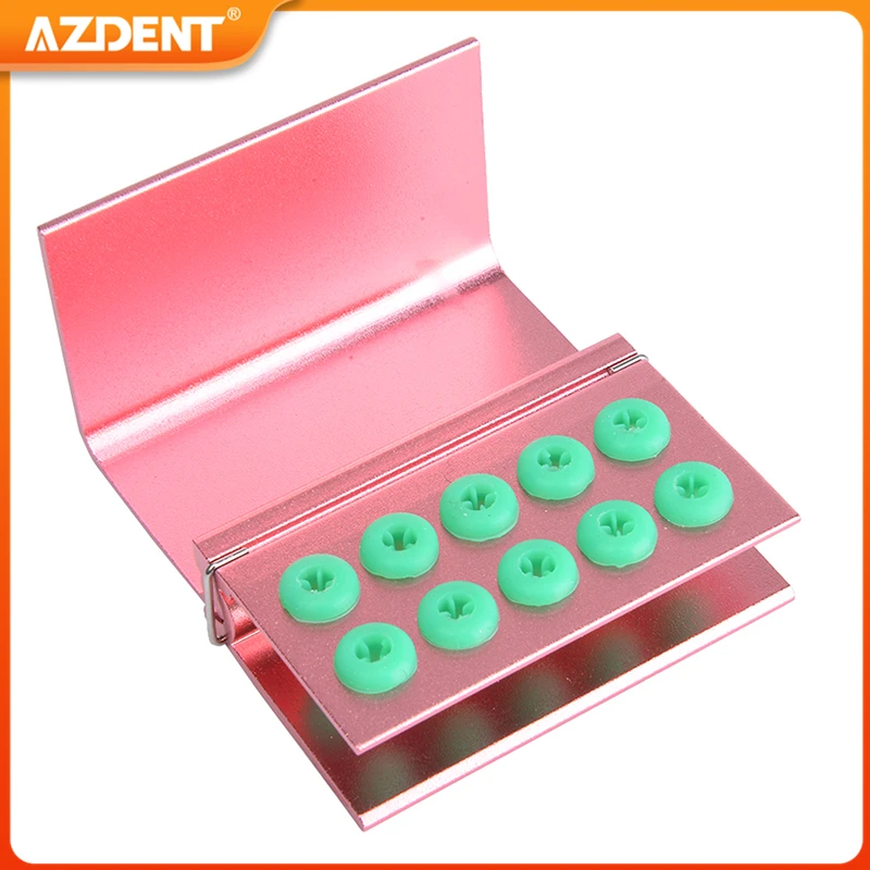 Dental Burs Holder 10 Holes 16 Holes with Silicon AZDENT Bur Block Box for FG RA High Speed and Low Speed Burs Autoclavable