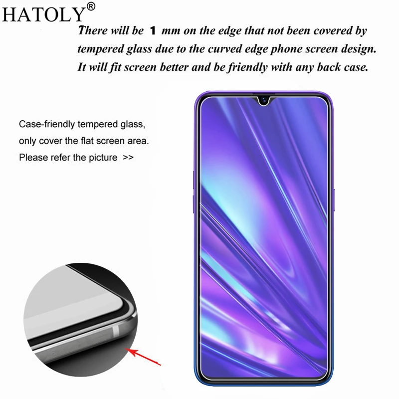 2PCS For OPPO Realme 5 Pro Glass For Realme 5 Pro Tempered Glass Film 9H Glue Hard Phone Screen Protector Glass for Realme 5 Pro