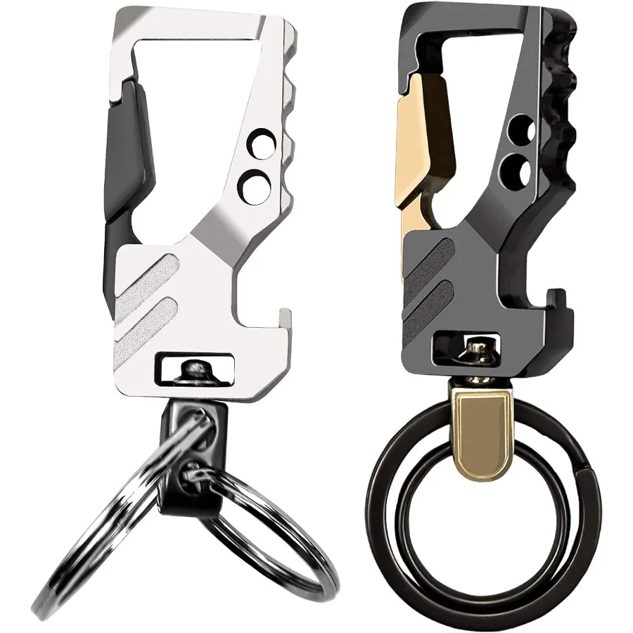 2 قطعة سلاسل المفاتيح سلسلة المفاتيح ل حلقة تسلق المفاتيح سيارة مفتاح سلسلة فتاحة الزجاجات المفاتيح للرجال والنساء