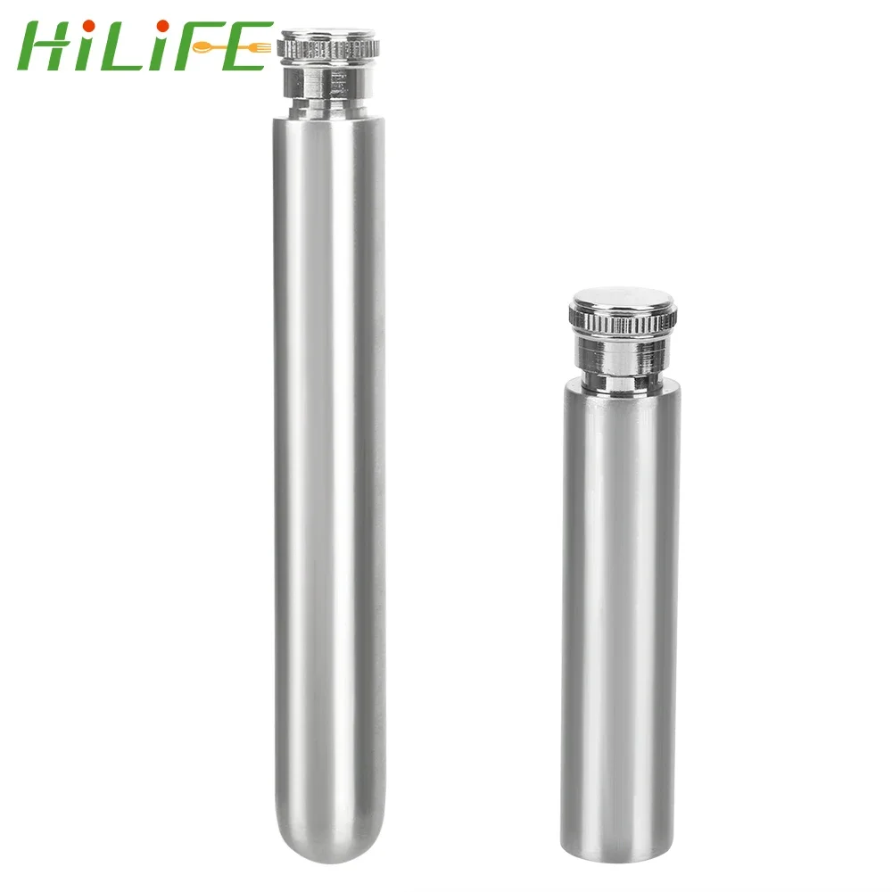 HILIFE Hip Flask 1/1.5oz Whisky Bottle Stainless Steel Round Bottom Wine Pot - Portable Alcohol Bottle